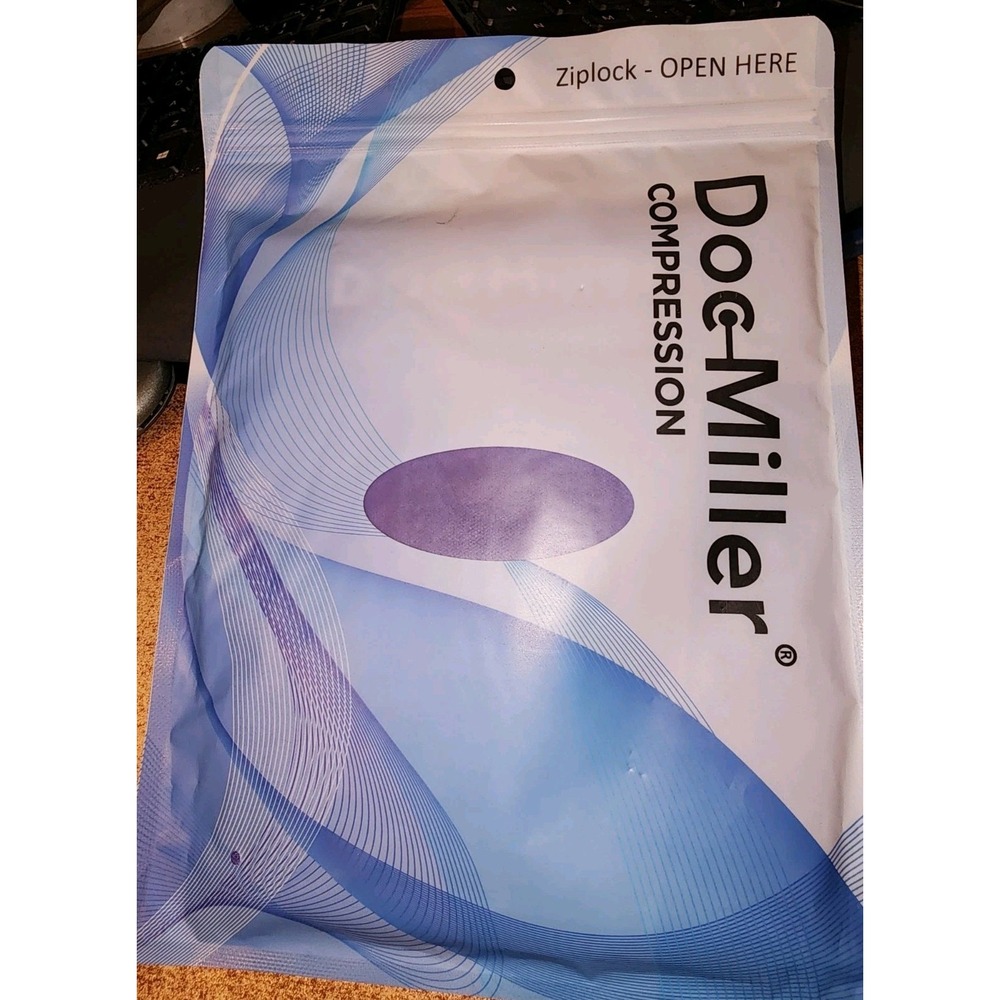 Doc Miller Compression Leg Stockings Calf 20-30MMHG Varicose Pain Violet Purple